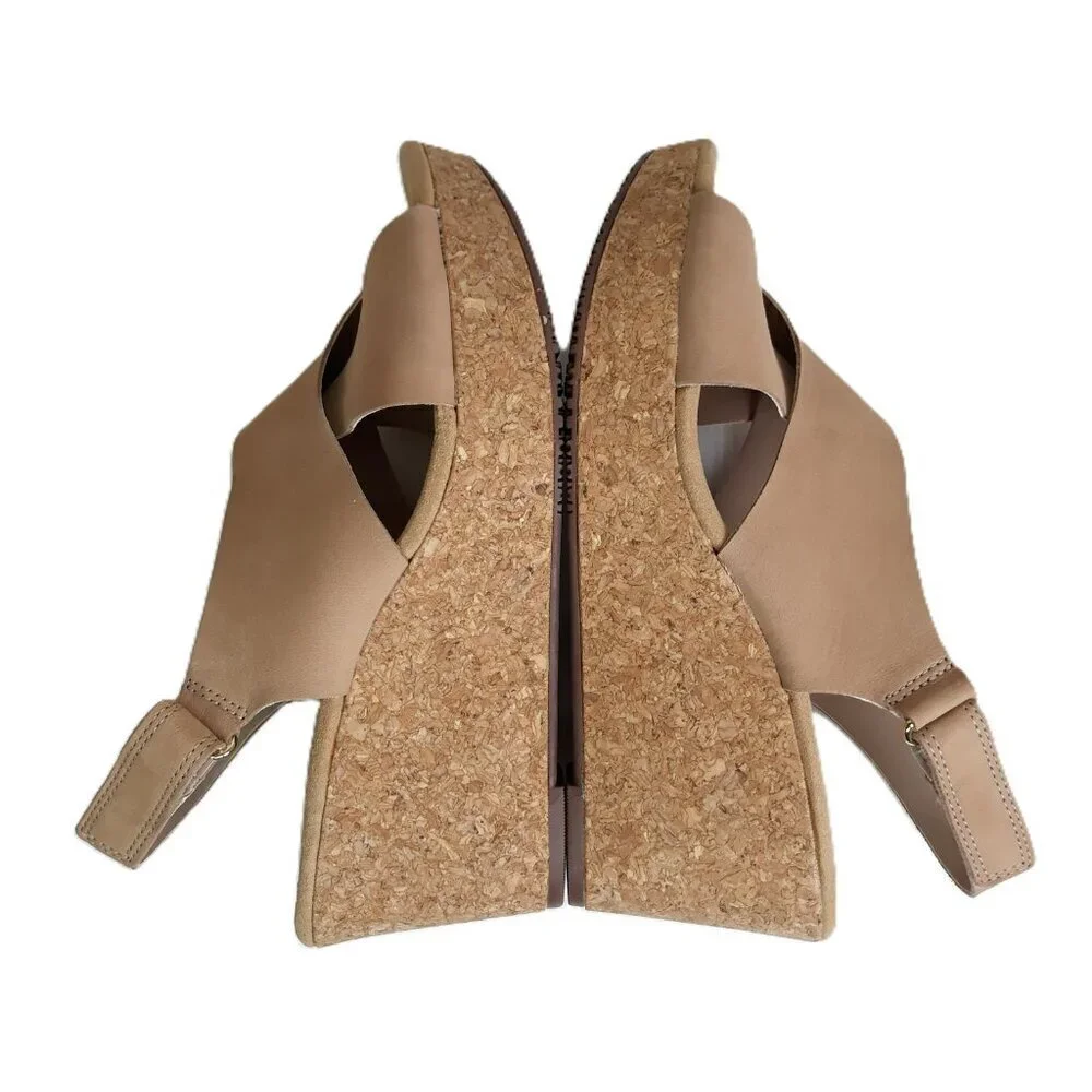 Clarks Annadel Eirwyn Wedge Nubuck Sandal Sand 9.5